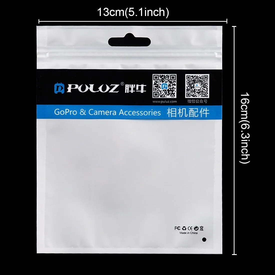 10-pack 16x13cm Clear Front Zip Lock Jewelry Bags with Hang Hole
