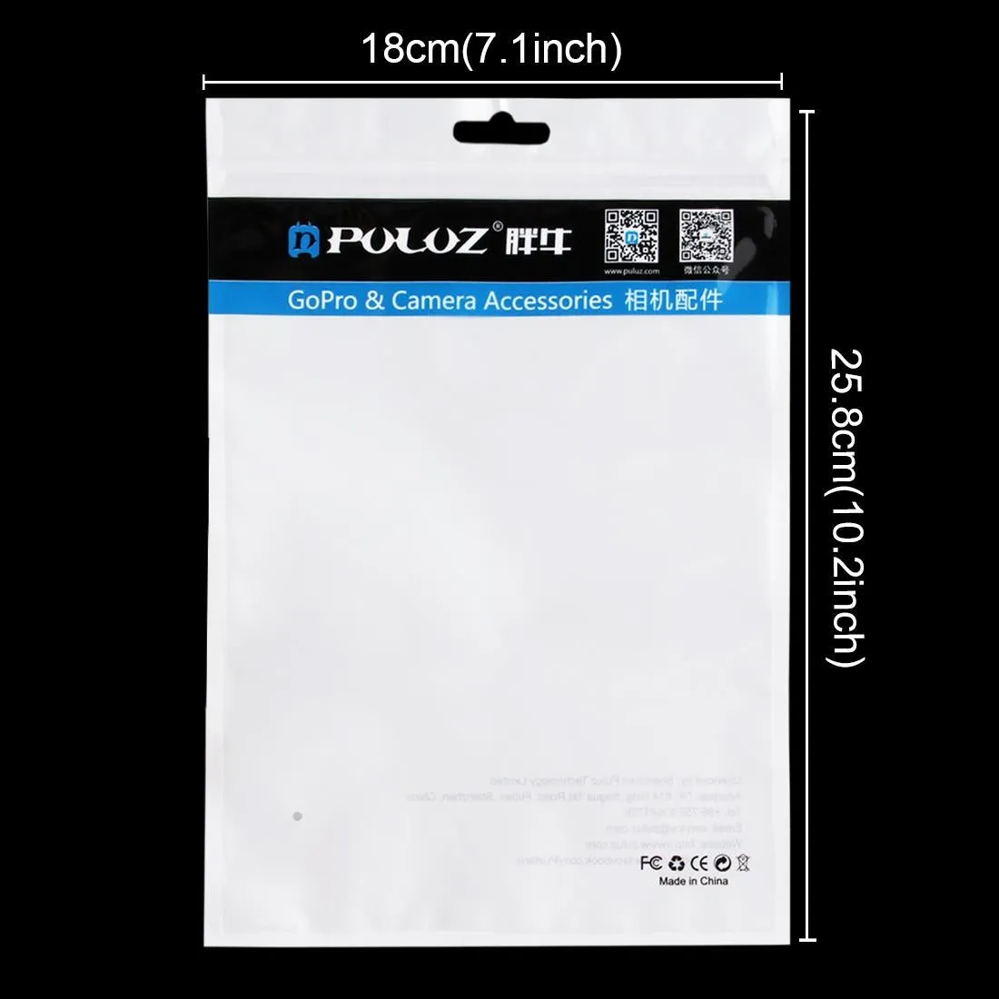 10-pack Clear Front Pearl Jewelry Zip Lock Bags with Hang Hole - 25.8cm x 18cm Size
