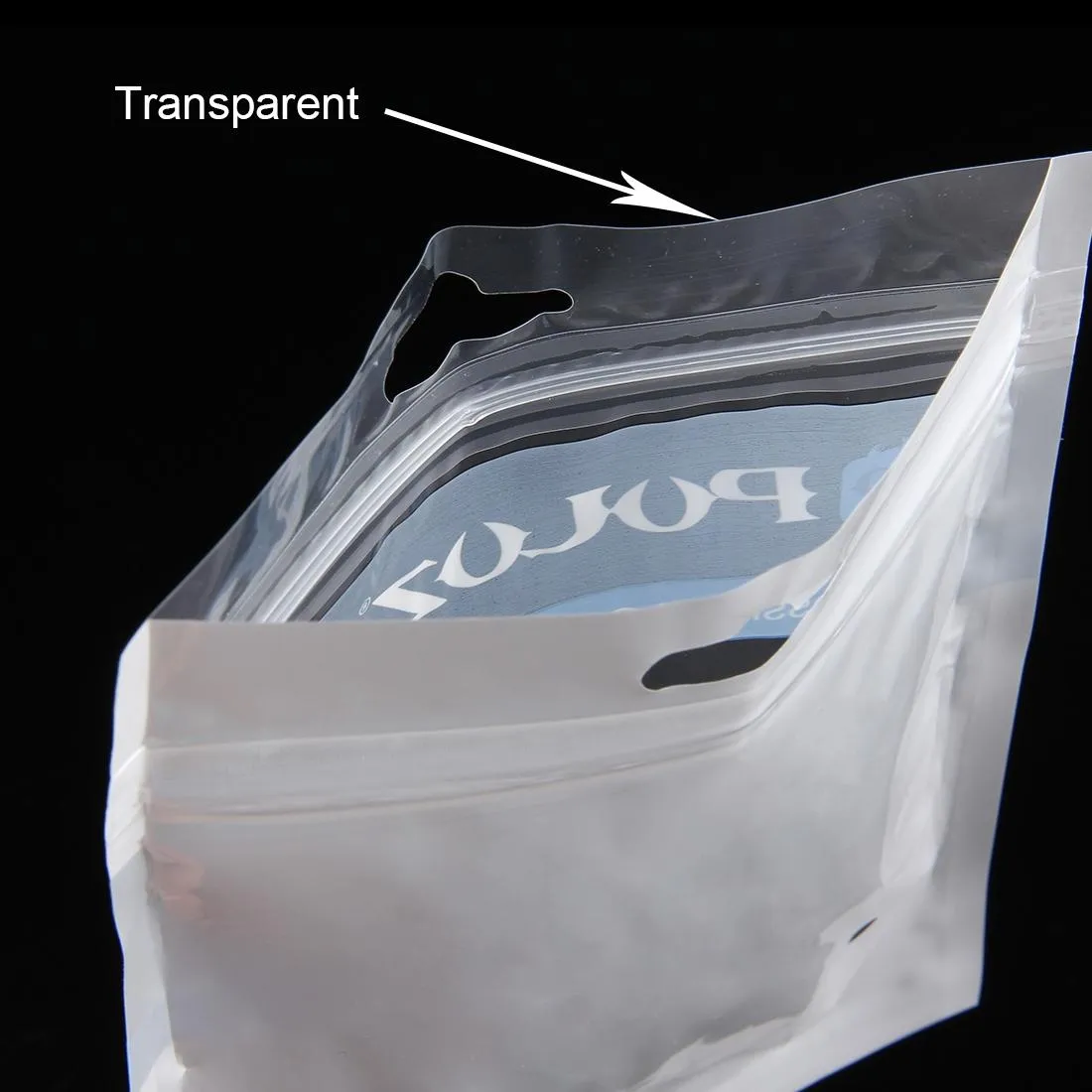 10-pack Clear Front Pearl Jewelry Zip Lock Bags with Hang Hole - 25.8cm x 18cm Size