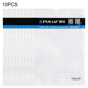 10-pack Clear Front Pearl Jewelry Zip Lock Bags with Hang Hole - 25.8cm x 18cm Size