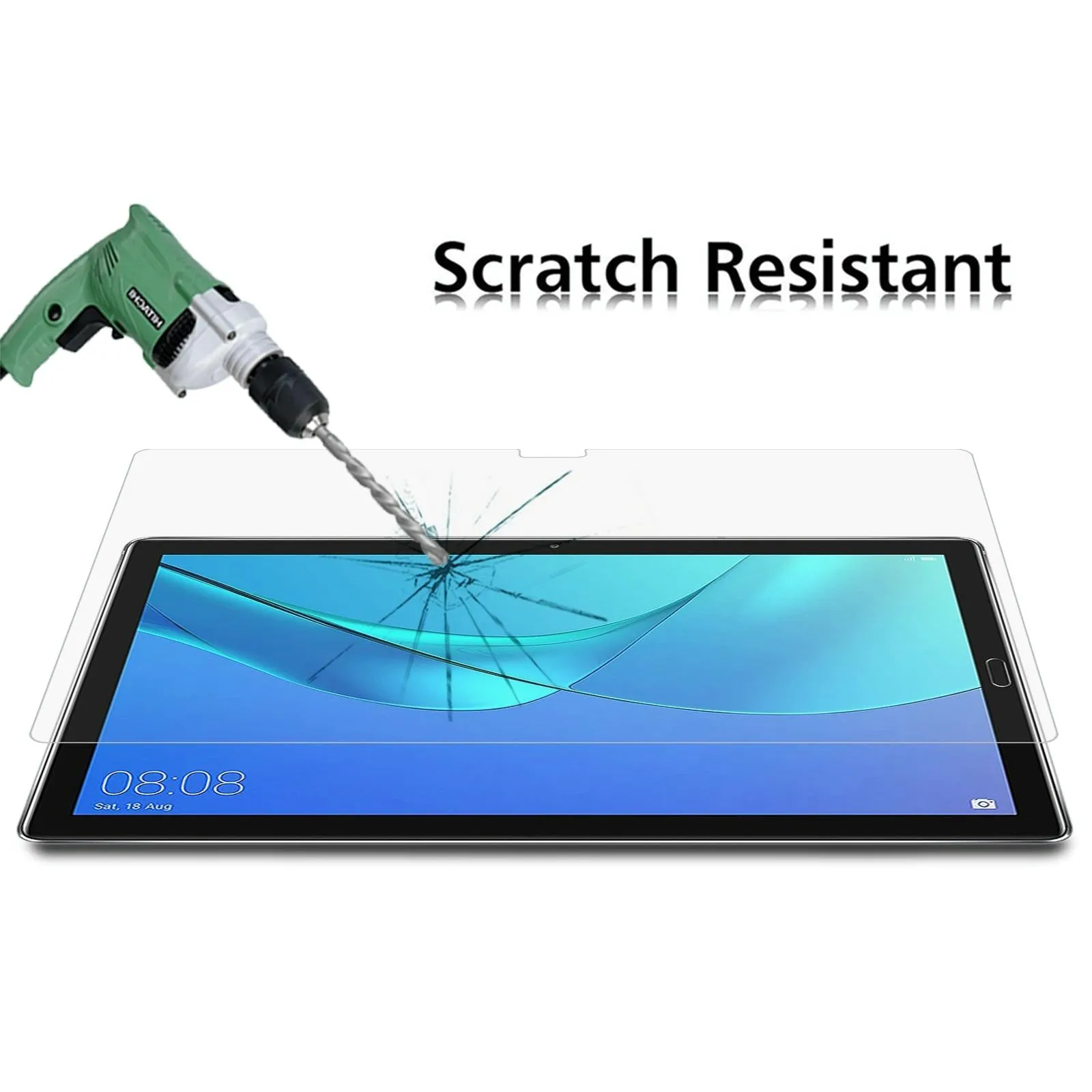 2-Pack Tempered Glass Film For Huawei Mediapad M5 10 Pro - 9H 2.5D Explosion-Proof