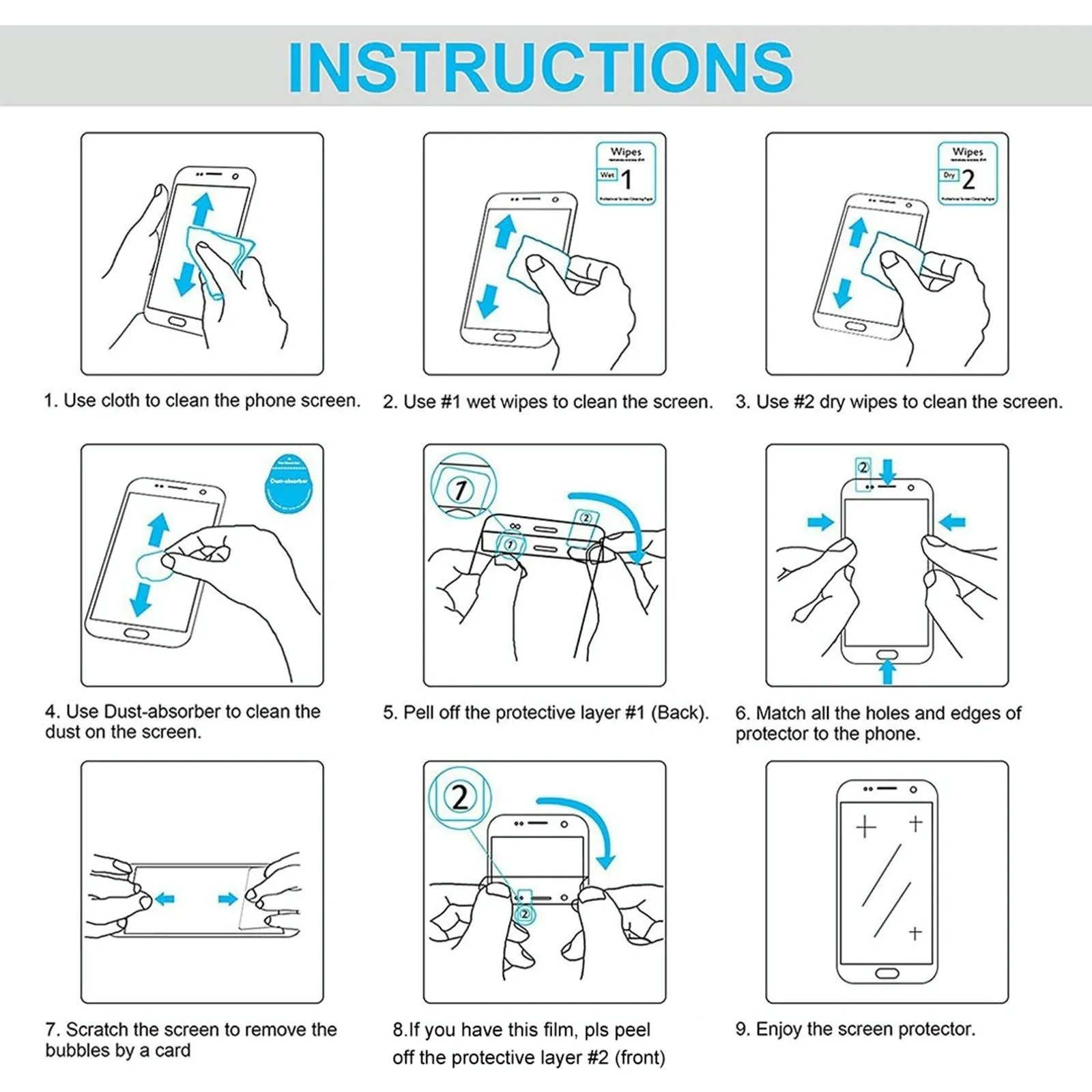 2-Pack Tempered Glass Film For Lenovo 10E Chromebook - 9H 2.5D Explosion-Proof