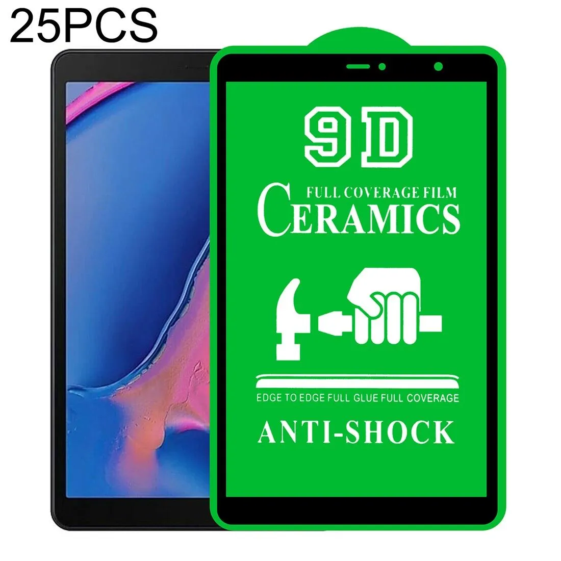 25 Pcs 9d Full Glue Ceramic Film for Samsung Galaxy Tab a 8.0 2019 4g - Full Screen