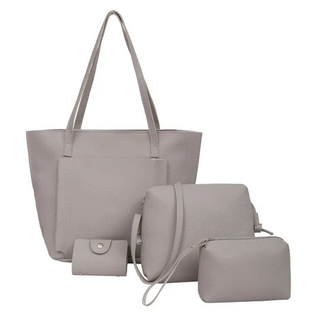 Aelicy Four Set Handbag Shoulder Bags Four Pieces Tote Bag Crossbody Wallet Female Bag Women Leather Handbags Messenger Bag