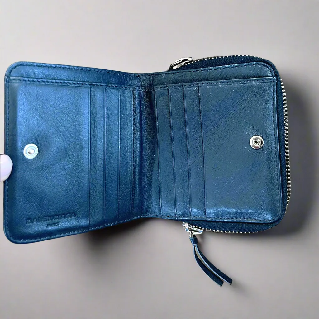 Balenciaga navy leather wallet, NEW WITH TAGS!