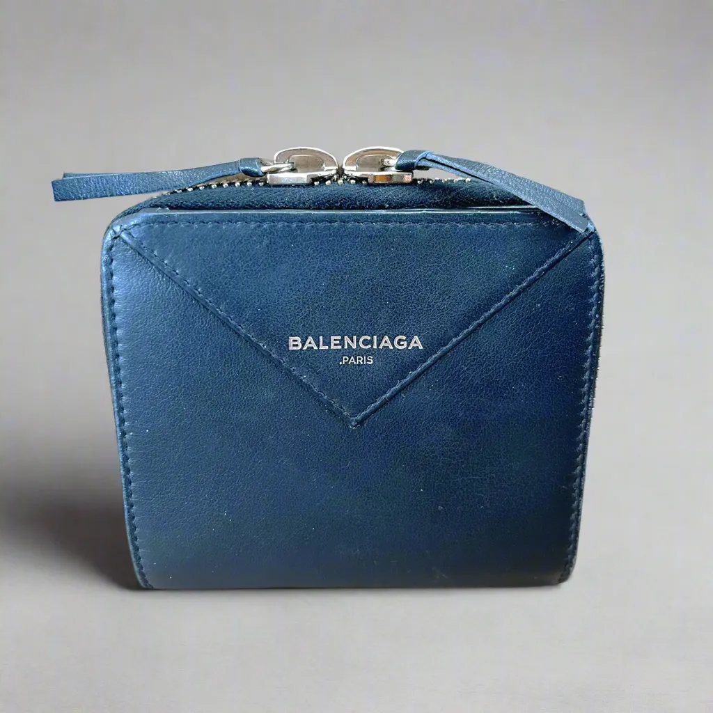 Balenciaga navy leather wallet, NEW WITH TAGS!