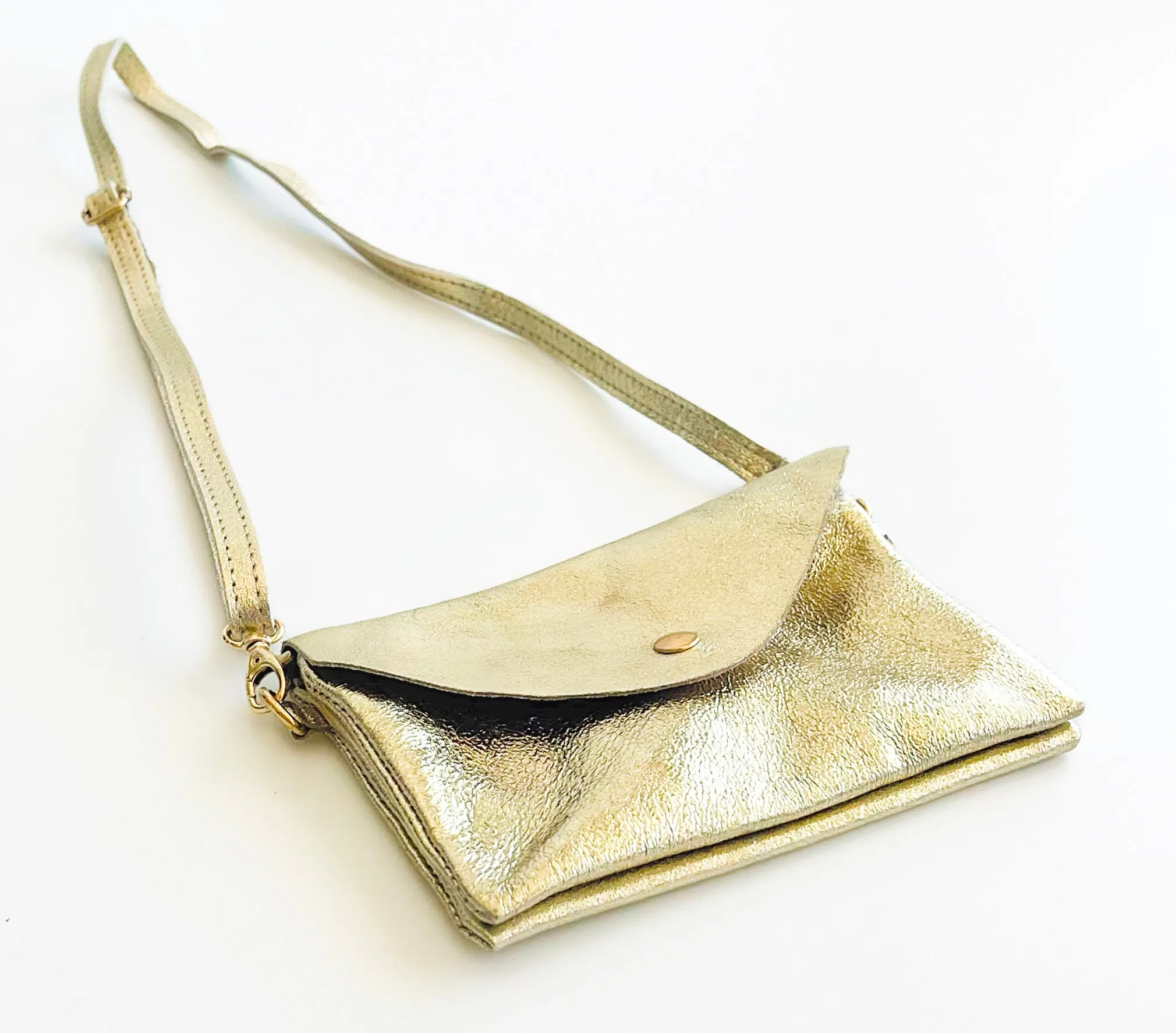 Brilliant Leather Bag - Gold