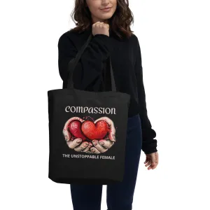 Compassion Eco Tote Bag | Organic Cotton Shopping Tote, Reusable Grocery Bag