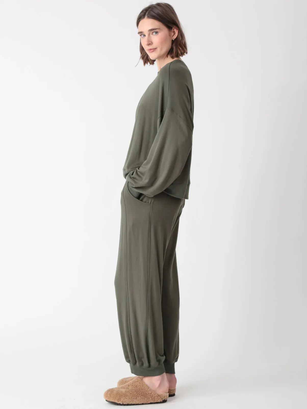 Electric and Rose Balloon Sweatpants in Khaki
