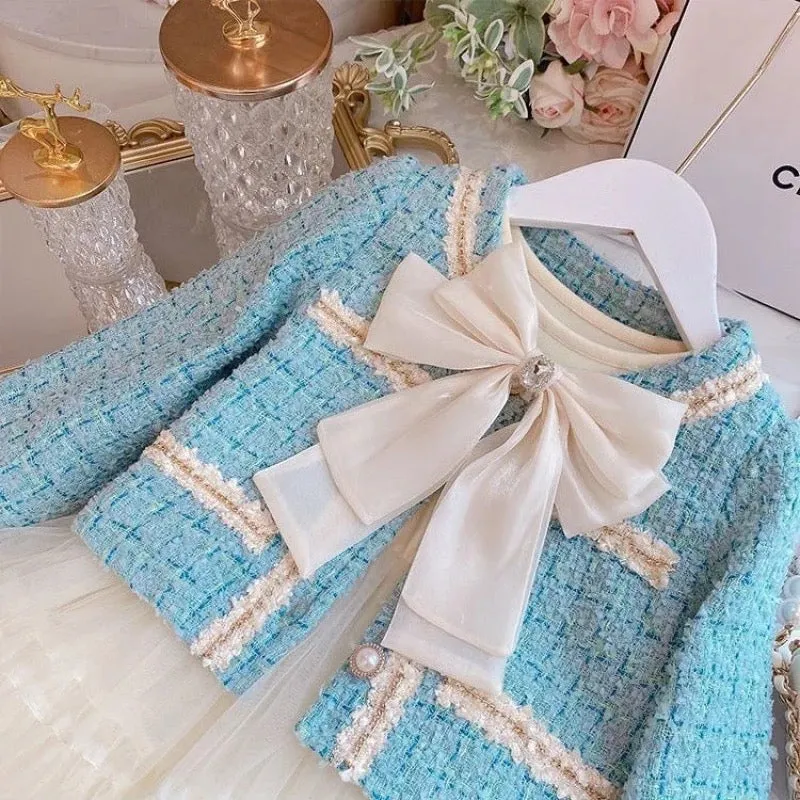 Girls Stylish Tweed Jacket