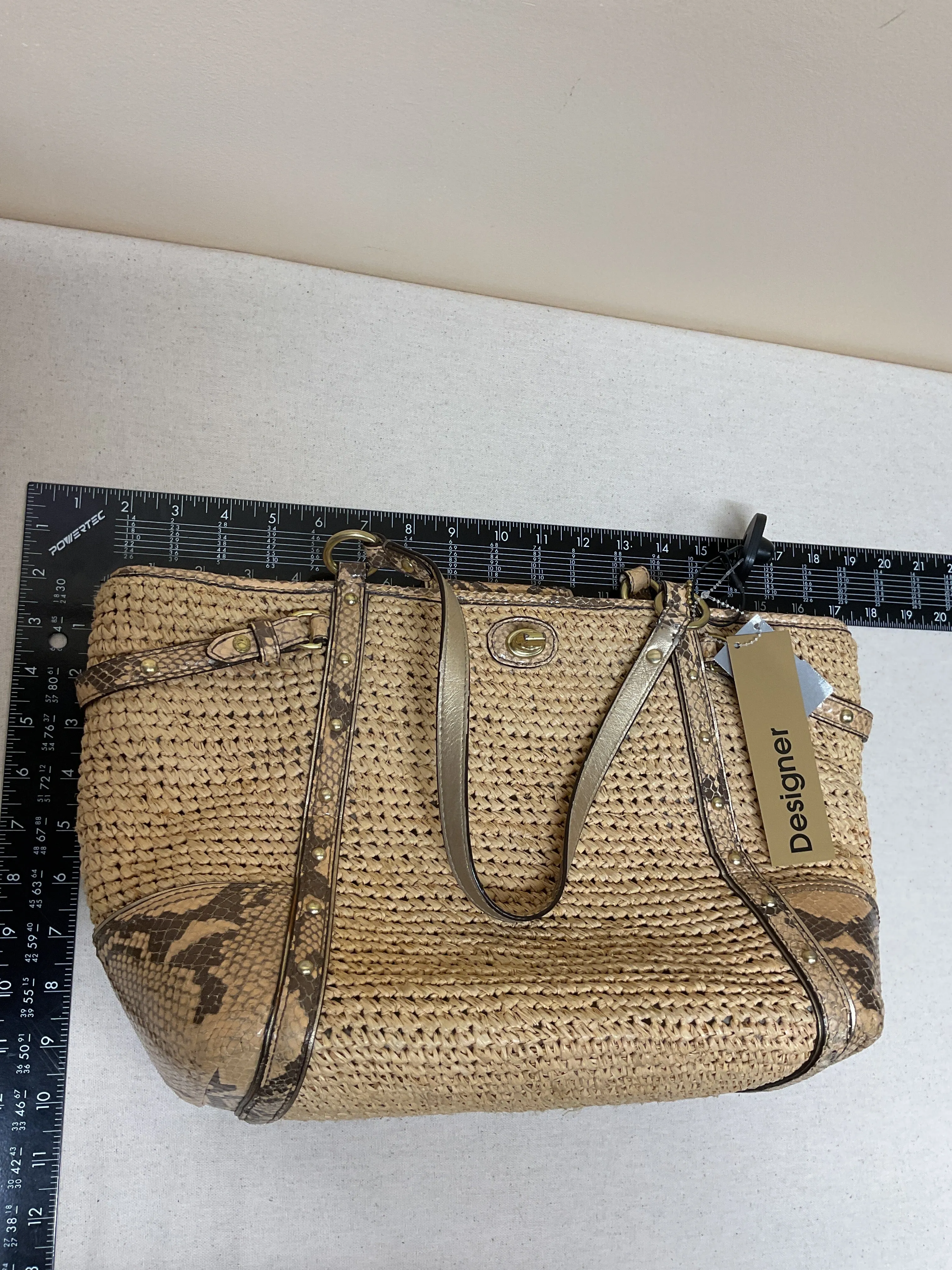 Handbag Designer By Coach In Tan, Size:Large