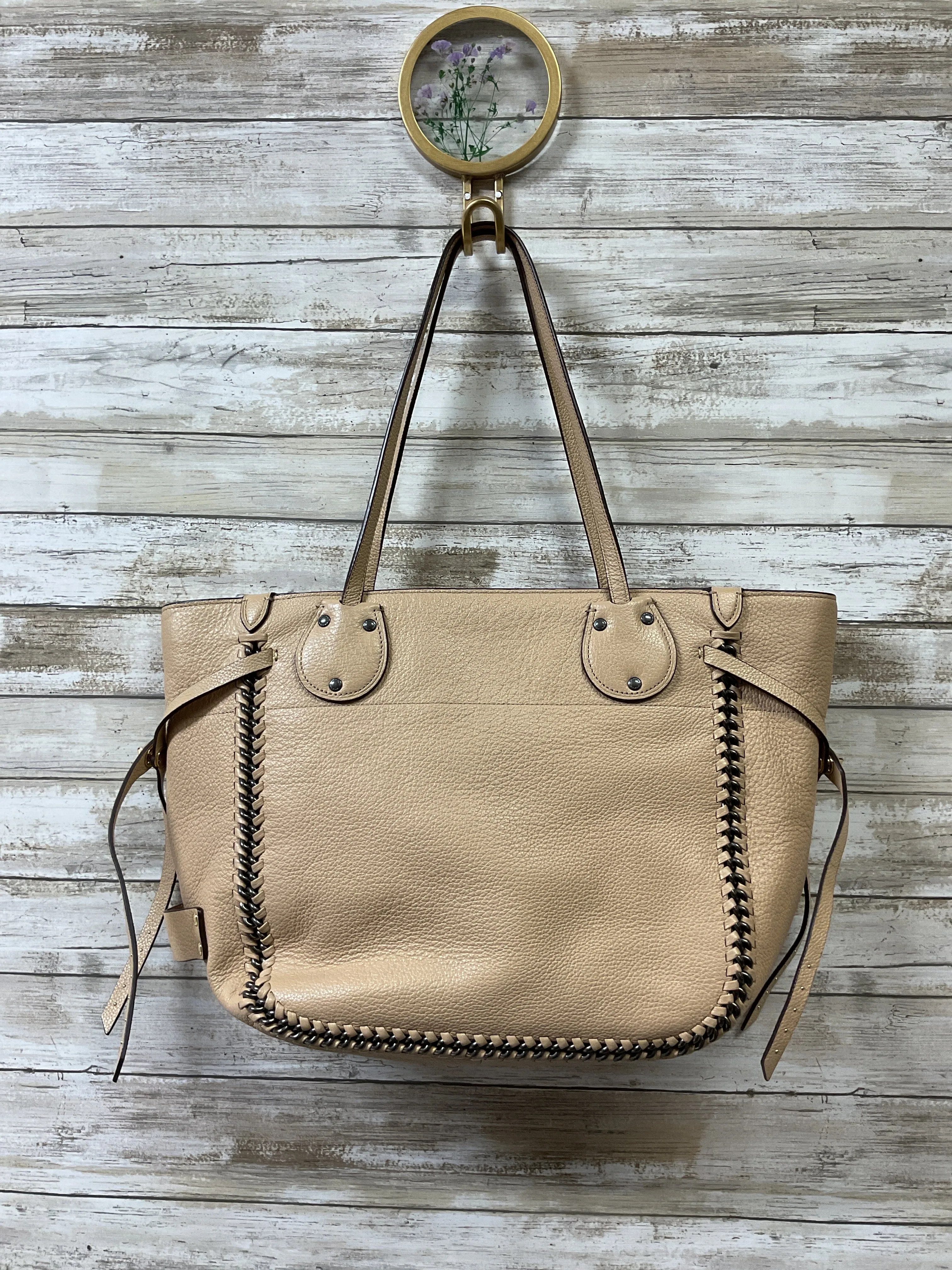 Handbag Designer By Coach In Tan, Size:Medium