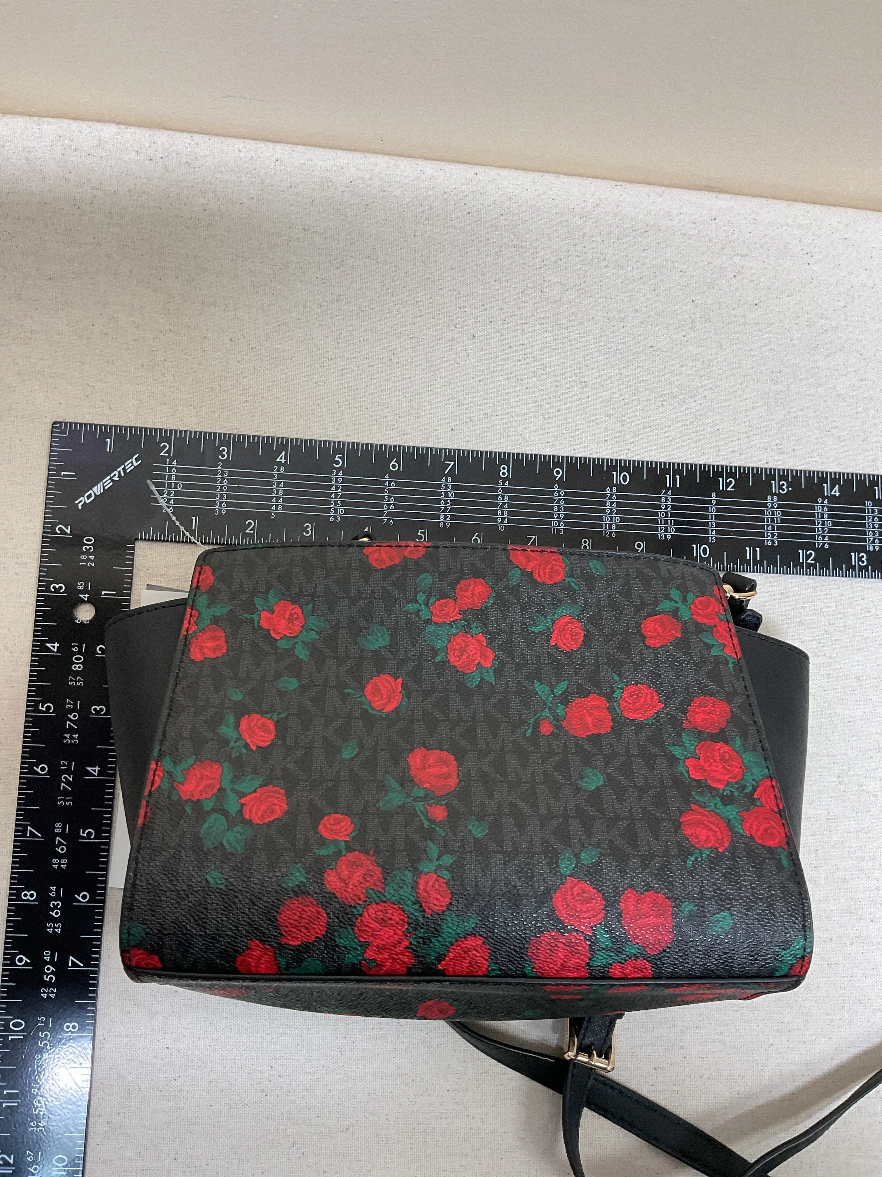 Handbag Designer By Michael Kors In Black & Red, Size:Small