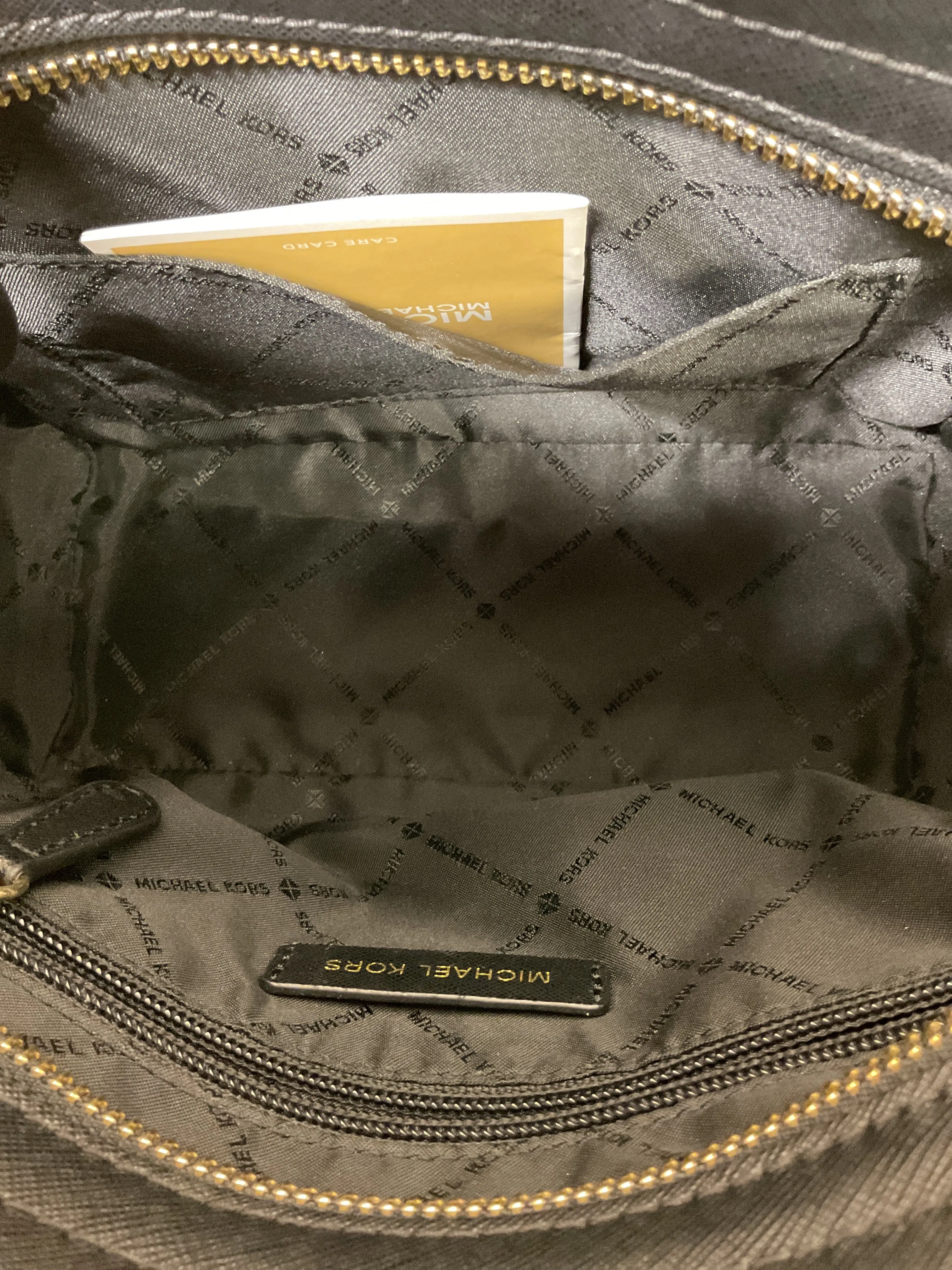 Handbag Designer By Michael Kors In Black & Red, Size:Small