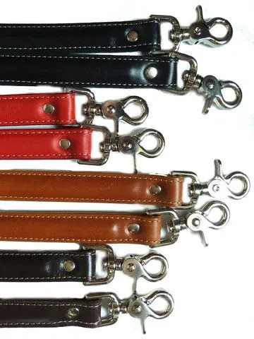 HANDLES LONG METALLIC LEATHER