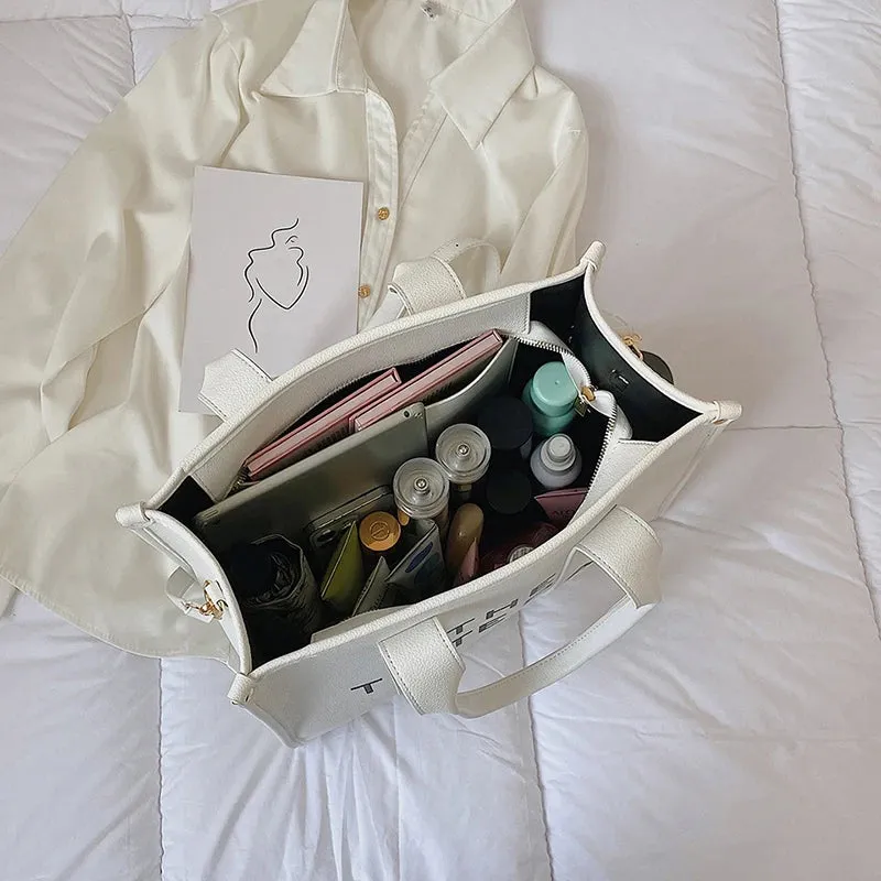 Luxury Designer Bag Tote Women Handbags Letter Shoulder Bags Brands Soft PU Shopper Purses Crossbody Bags for Women Clutch