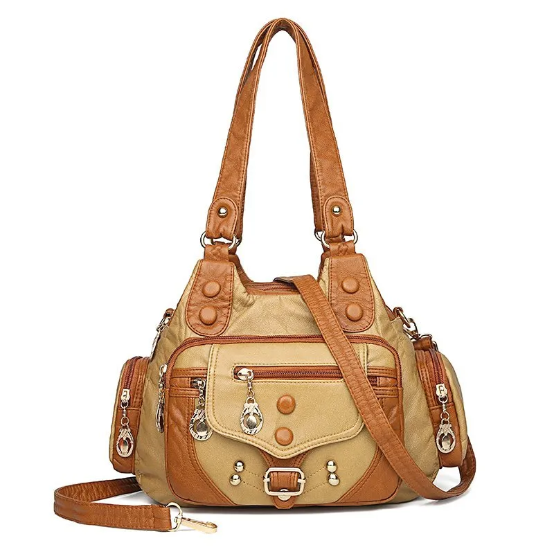 Vintage High Quality Leather Luxury Designer Ladies Handbag