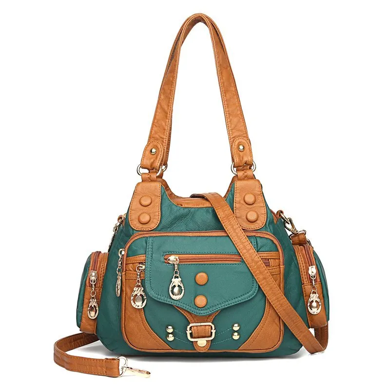 Vintage High Quality Leather Luxury Designer Ladies Handbag