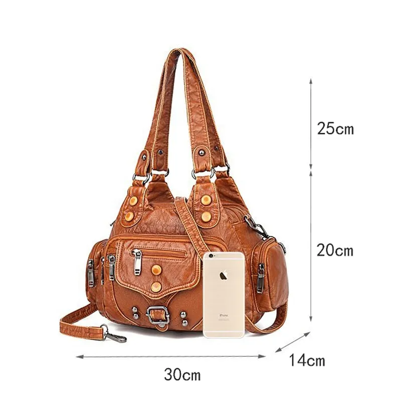 Vintage High Quality Leather Luxury Designer Ladies Handbag